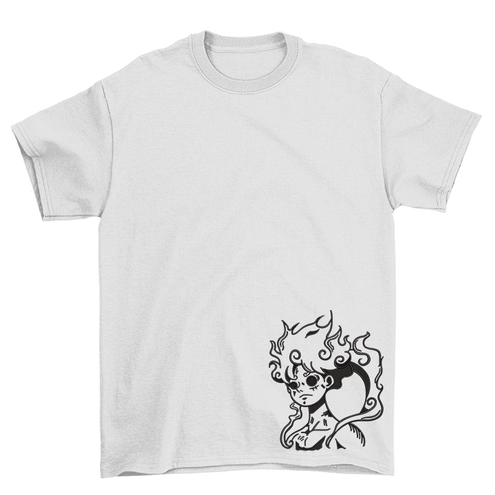 KAEL - Monkey D. Luffy Nika Oversize Tshirt Yeniden Yapılandırılmış Nakış