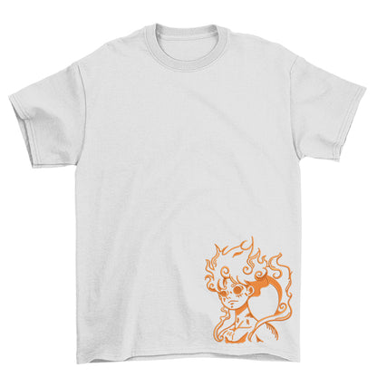 KAEL - Monkey D. Luffy Nika Oversize Tshirt Yeniden Yapılandırılmış Nakış